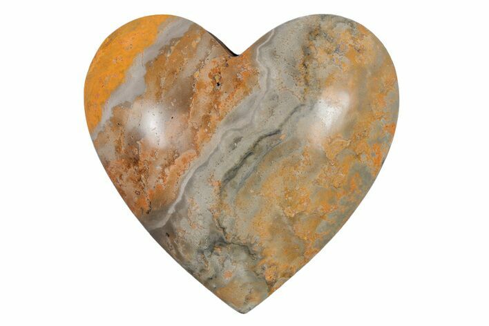 Polished Bumblebee Jasper Heart - Indonesia #210558